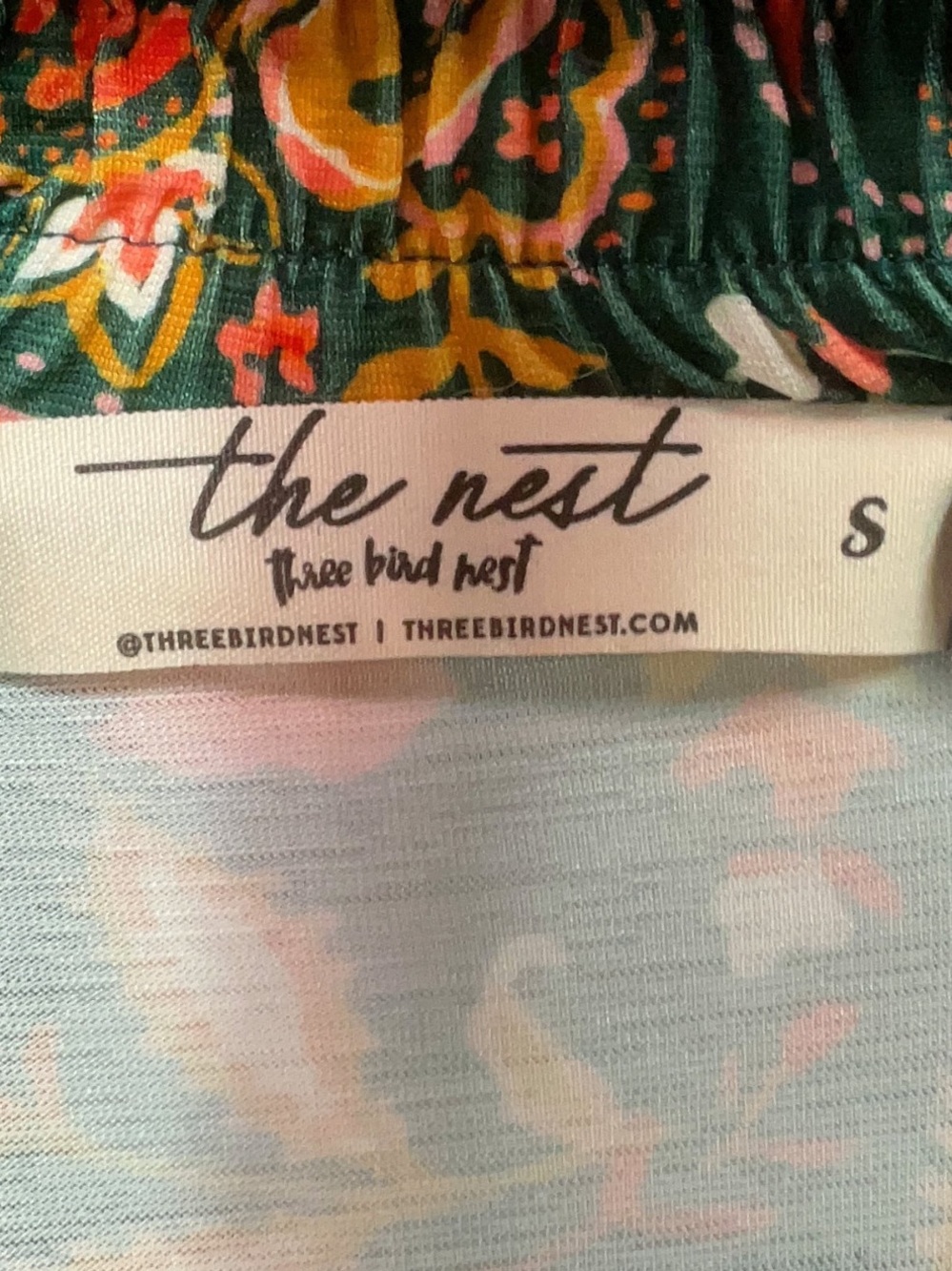New: Three Bird Nest “Happy Tiers” Boho Mixed Print Tiered Flowy Maxi Skirt• S - Picture 9 of 9